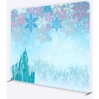 Aperturee Tension Fabric Backdrop Blue Winter Ice Castle Studio Prop