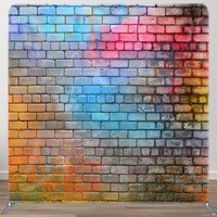 Aperturee Graffiti Wall Colored Photo Square Tension Backdrop, 6 x 6 ft (1.8 x 1.8 m), 111 USD, square double-sided backdrops, DSCJHD0D62-F