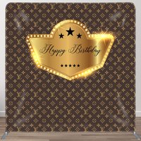 Aperturee Monogram Gold Happy Birthday Square Tension Backdrop, 6 x 6 ft (1.8 x 1.8 m), 111 USD, square double-sided backdrops, DSCJHD4N96-F