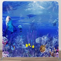 Aperturee Underwater World Coral Fish Square Tension Backdrop, 6 x 6 ft (1.8 x 1.8 m), 111 USD, square double-sided backdrops, DSCYHD0W75-F