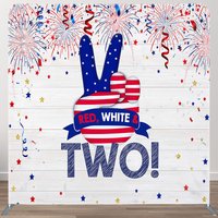 Aperturee Red White And Two Birthday Square Tension Backdrop, 6 x 6 ft (1.8 x 1.8 m), 111 USD, square double-sided backdrops, DSH0A331-F