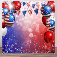 Aperturee Bokeh Balloons Independence Day Pillow Cover Backdrop, 6 x 6 ft (1.8 x 1.8 m), 111 USD, square double-sided backdrops, DSHJ07044-F