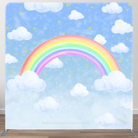 Aperturee Rainbow Cloud Starry Night Square Tension Backdrop, 6 x 6 ft (1.8 x 1.8 m), 111 USD, square double-sided backdrops, DSHJ07328-F
