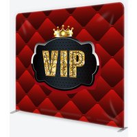 Aperturee VIP Red Quilted Tension Fabric Backdrop, Gold Crown Luxury Studio Prop