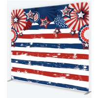 Aperturee Patriotic Stars and Stripes Party Backdrop, Professional American Theme Studio Background for Photography