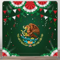 Aperturee Green Mexico National Emblem Square Tension Backdrop, 6 x 6 ft (1.8 x 1.8 m), 111 USD, square double-sided backdrops, DSZH0F044-F