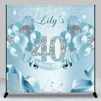 Aperturee Glitter Light Blue Balloon Custom Birthday Backdrop, 3X3FT(1X1M), 15 USD, custom birthday backdrops, DZLH0D047-O