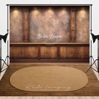 Aperturee Rustic Bar Interior with Textured Wall Combo Set Backdrop, for Professional Studio and Portrait Photography, 7 x 5 ft / 7 x 5 ft, 97.4 USD
