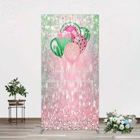 Aperturee Watermelon Balloons Pink Glitter Birthday Rectangle Backdrop, 1.6x4ft (50x120cm), 98.18 USD, arch backdrop kit, GAH0A549CF-AJ