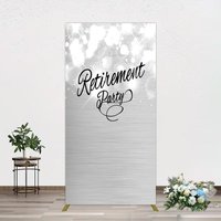 Aperturee Bokeh Silver Sparkle Retirement Party Rectangle Backdrop, 1.6 x 4 ft (0.5 x 1.2 m), 98.18 USD, arch backdrop kit, GAH0B437CF-AJ