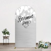 Aperturee Bokeh Silver Sparkle Retirement Party Arch Backdrop, 1.6 x 4 ft (0.5 x 1.2 m), 98.18 USD, arch backdrop kit, GAH0B437-AJ