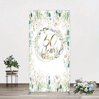 Aperturee Greenery Garland Anniversary 50 Years Rectangle Backdrop, 1.6 x 4 ft (0.5 x 1.2 m), 98.18 USD, arch backdrop kit, GAH0B628CF-AJ