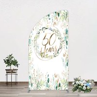 Aperturee Greenery Garland Anniversary 50 Years Half Moon Arch Backdrop, 1.6 x 4 ft (0.5 x 1.2 m), 98.18 USD, arch backdrop kit, GAH0B628YL-AJ
