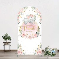 Aperturee Elephant Little Peanut Baby Shower Arch Backdrop, 1.6 x 4 ft (0.5 x 1.2 m), 98.18 USD, arch backdrop kit, GAH0B816-AJ