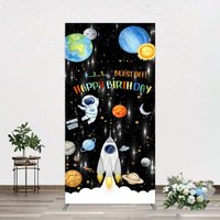 Aperturee Astronaut Galaxy Birthday Bash Off Rectangle Backdrop, 1.6 x 4 ft (0.5 x 1.2 m), 98.18 USD, arch backdrop kit, GAH0D164CF-AJ