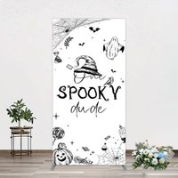 Aperturee Halloween One Spooky Dude Birthday Rectangle Backdrop, 1.6 x 4 ft (0.5 x 1.2 m), 98.18 USD, arch backdrop kit, GAH0G465CF-AJ