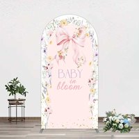 Aperturee Floral Bow Baby In Bloom Gender Reveal Arch Backdrop, 1.6 x 4 ft (0.5 x 1.2 m), 98.18 USD, arch backdrop kit, GAHF589A-AJ