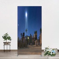 Aperturee Nativity Scene Arch Backdrop Star of Bethlehem Christmas Night Religious Stage Photography