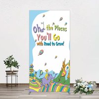 Aperturee Color The Places You Will Go Birthday Rectangle Backdrop, 1.6 x 4 ft (0.5 x 1.2 m), 98.18 USD, arch backdrop kit, GCJHD0S05CF-AJ