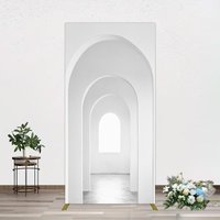 Aperturee Minimalism White Arcade Rectangleitecture Rectangle Backdrop, 1.6 x 4 ft (0.5 x 1.2 m), 98.18 USD, arch backdrop kit, GCYHD9C87CF-AJ