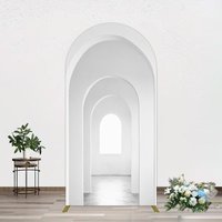 Aperturee Minimalism White Arcade Architecture Arch Backdrop, 1.6 x 4 ft (0.5 x 1.2 m), 98.18 USD, arch backdrop kit, GCYHD9C87-AJ