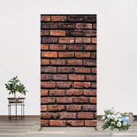 Aperturee Vintage Rural Red Black Brick Wall Rectangle Backdrop, 1.6 x 4 ft (0.5 x 1.2 m), 98.18 USD, arch backdrop kit, GDMHD0Y85CF-AJ
