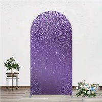 Aperturee Purple Glitter Sparkle Arch Backdrop for Birthday or Wedding, Glam Bling Effect, Sweet 16 Party Photo Booth, 1.6x4ft (50x120cm)