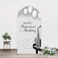 Aperturee Musical Retirement and Birthday Arch Backdrop, Professional Jazz Photography Studio Background