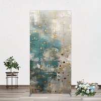 Aperturee Blue Gray Cement Wall Gold Dots Birthday Rectangle Backdrop, 1.6 x 4 ft (0.5 x 1.2 m), 98.18 USD, arch backdrop kit, GMMHD3A87CF-AJ