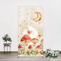 Aperturee Mushroom Cartoon World Day And Night Rectangle Backdrop, 1.6 x 4 ft (0.5 x 1.2 m), 98.18 USD, arch backdrop kit, GXQHD1X35CF-AJ