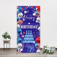 Aperturee National Flag Balloons Sweet Birthday Rectangle Backdrop, 1.6 x 4 ft (0.5 x 1.2 m), 98.18 USD, arch backdrop kit, GYZHD1P80CF-AJ