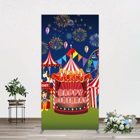 Aperturee Circus Nights Sweet Birthday Party Rectangle Backdrop, 1.6 x 4 ft (0.5 x 1.2 m), 98.18 USD, arch backdrop kit, GZH0C269CF-AJ