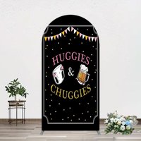 Aperturee Huggies And Chuggies Cute Baby Shower Arch Backdrop, 1.6 x 4 ft (0.5 x 1.2 m), 98.18 USD, arch backdrop kit, GZH0E386-AJ