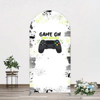 Aperturee Game On Happy Birthday Sweet Simple Arch Backdrop, 1.6 x 4 ft (0.5 x 1.2 m), 98.18 USD, arch backdrop kit, GZH0E609-AJ