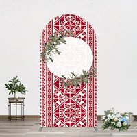 Aperturee Boho Slovakia Pattern Sweet Wedding Arch Backdrop, 1.6 x 4 ft (0.5 x 1.2 m), 98.18 USD, arch backdrop kit, JWGD5Q41-AJ
