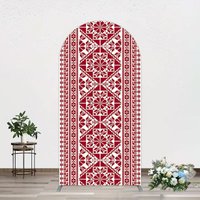 Aperturee Repeated Slovakia Pattern Birthay Arch Backdrop, 1.6 x 4 ft (0.5 x 1.2 m), 98.18 USD, arch backdrop kit, JWGD5Q43-AJ