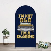 Aperturee Not Old But Classic Vintage Birthday Arch Backdrop, 1.6 x 4 ft (0.5 x 1.2 m), 98.18 USD, arch backdrop kit, JWGD5Q52-AJ