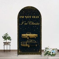 Aperturee Glitter Not Old But Classic Birthday Arch Backdrop, 1.6 x 4 ft (0.5 x 1.2 m), 98.18 USD, arch backdrop kit, JWGD5Q53-AJ