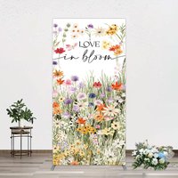 Aperturee Floral Spring Love In Bloom Wedding Rectangle Backdrop, 1.6 x 4 ft (0.5 x 1.2 m), 98.18 USD, arch backdrop kit, JWGD5Q54CF-AJ