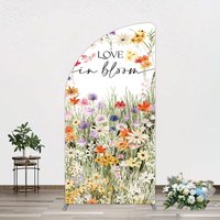 Aperturee Floral Spring Love In Bloom Wedding Half Moon Arch Backdrop, 1.6 x 4 ft (0.5 x 1.2 m), 98.18 USD, arch backdrop kit, JWGD5Q54YL-AJ