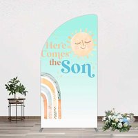 Aperturee Rainbow Here Comes The Sun Baby Shower Half Moon Arch Backdrop, 1.6x4ft (50x120cm), 98.18 USD, arch backdrop kit, JWGD6Q13YL-AJ