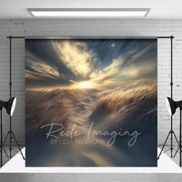 Aperturee Sunset Sky Beach Dusk Wheat Field Photo Backdrop, 3X2FT(1MX0.6M), 14 USD, natural scenery backdrops, LRHD1K69-M