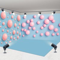 Aperturee Sweet Macaron Color Scheme Bubbles Room Set Backdrop, 7 x 7 ft / 10 x 7 ft / 10 x 7 ft, 247.5 USD, room set backdrops