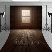 Aperturee Dim Vintage Wooden Cabin Window Photo Sweep Backdrop, 5 x 7 ft (1.5 x 2.1 m), 42 USD, sweep backdrops, LRSD1K73-D