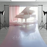 Aperturee Elegant Pink Curtain Piano Maternity Sweep Backdrop, 5 x 7 ft (1.5 x 2.1 m), 42 USD, sweep backdrops, LRSD2K05-D