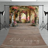 Aperturee Vintage Carved Stone Arch Floral Sweep Backdrop, 5 x 7 ft (1.5 x 2.1 m), 42 USD, sweep backdrops, LRSD2K57-D