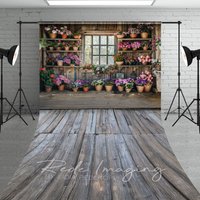 Aperturee Spring Rural Wooden Flower Shack Sweep Photo Backdrop, 5 x 7 ft (1.5 x 2.1 m), 42 USD, sweep backdrops, LRSD3K27-D