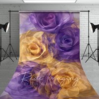 Aperturee Ethereal Purple Yellow Abstract Floral Sweep Backdrop, 5 x 7 ft (1.5 x 2.1 m), 42 USD, sweep backdrops, LRSD3K79-D
