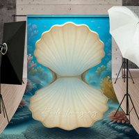 Aperturee Under The Sea Openclamshell Coral Sweep Backdrop, 5 x 7 ft (1.5 x 2.1 m), 42 USD, sweep backdrops, LRSD3L57-D