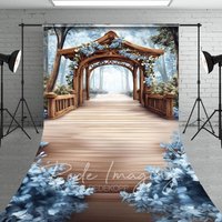 Aperturee Spring Floral Arch Forest Wedding Sweep Backdrop, 5 x 7 ft (1.5 x 2.1 m), 42 USD, sweep backdrops, LRSD4K02-D